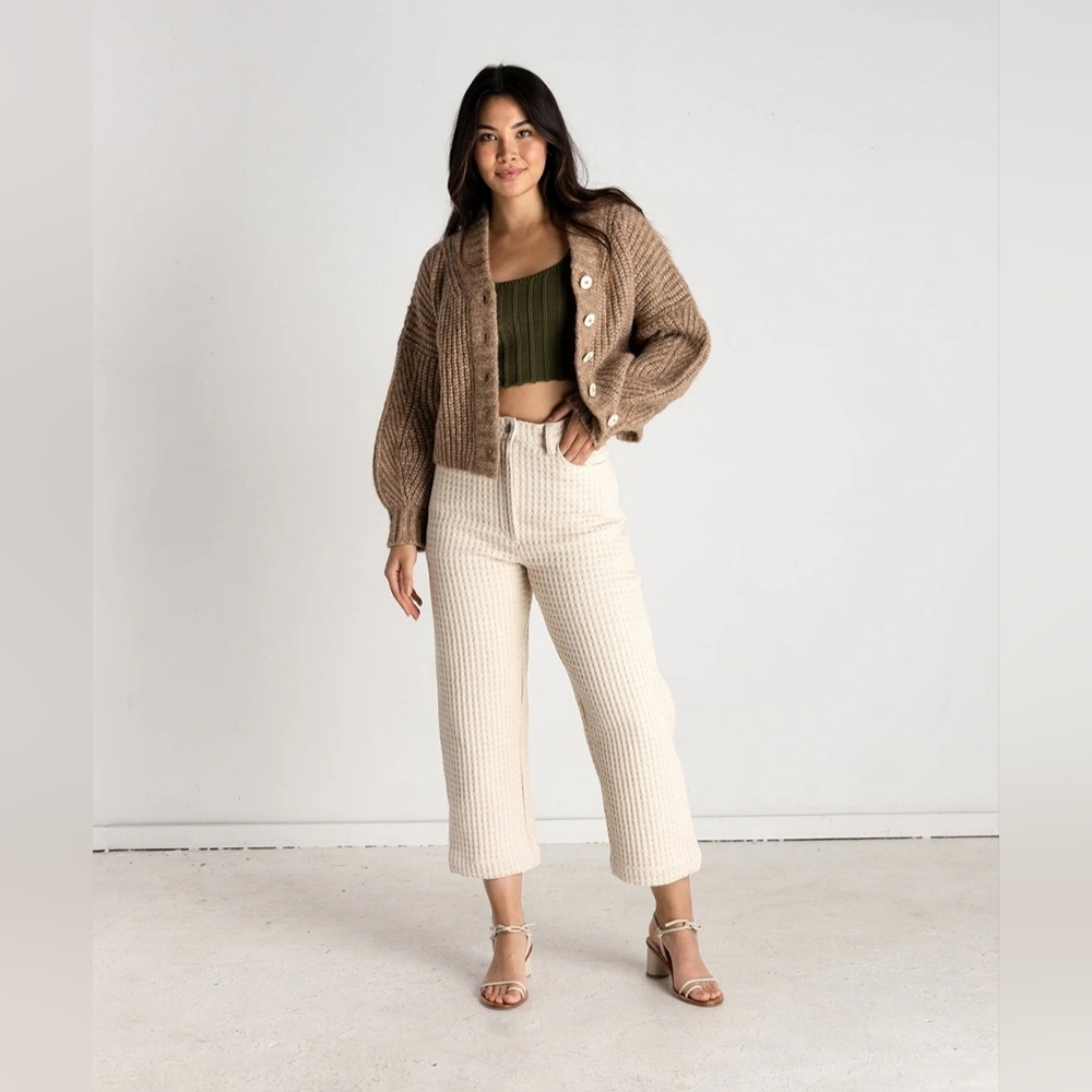 Soluna Collective Organic Wide Leg Pants Sz 6